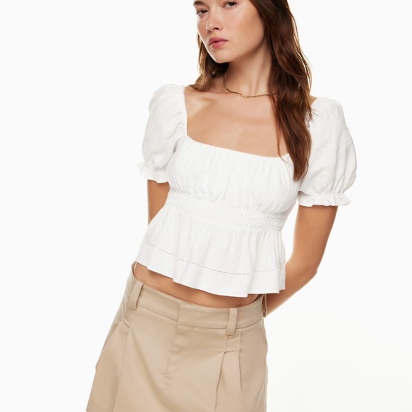 [SOLD] NWOT Aritzia Sunday Best Janis Linen Top - Picture 7 of 10